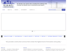 Tablet Screenshot of kimmelconstruction.com